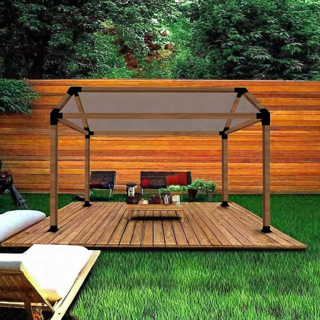 30° Slanted Pergola Kit for 4" x 4" Wood Pergola, DIY Wood Roof Pergola Brackets Kit, for Gazebo, Pergolas, Gardens, Wood Stand Sheds, Metal Gazebo Kits - with Screws Riyhch