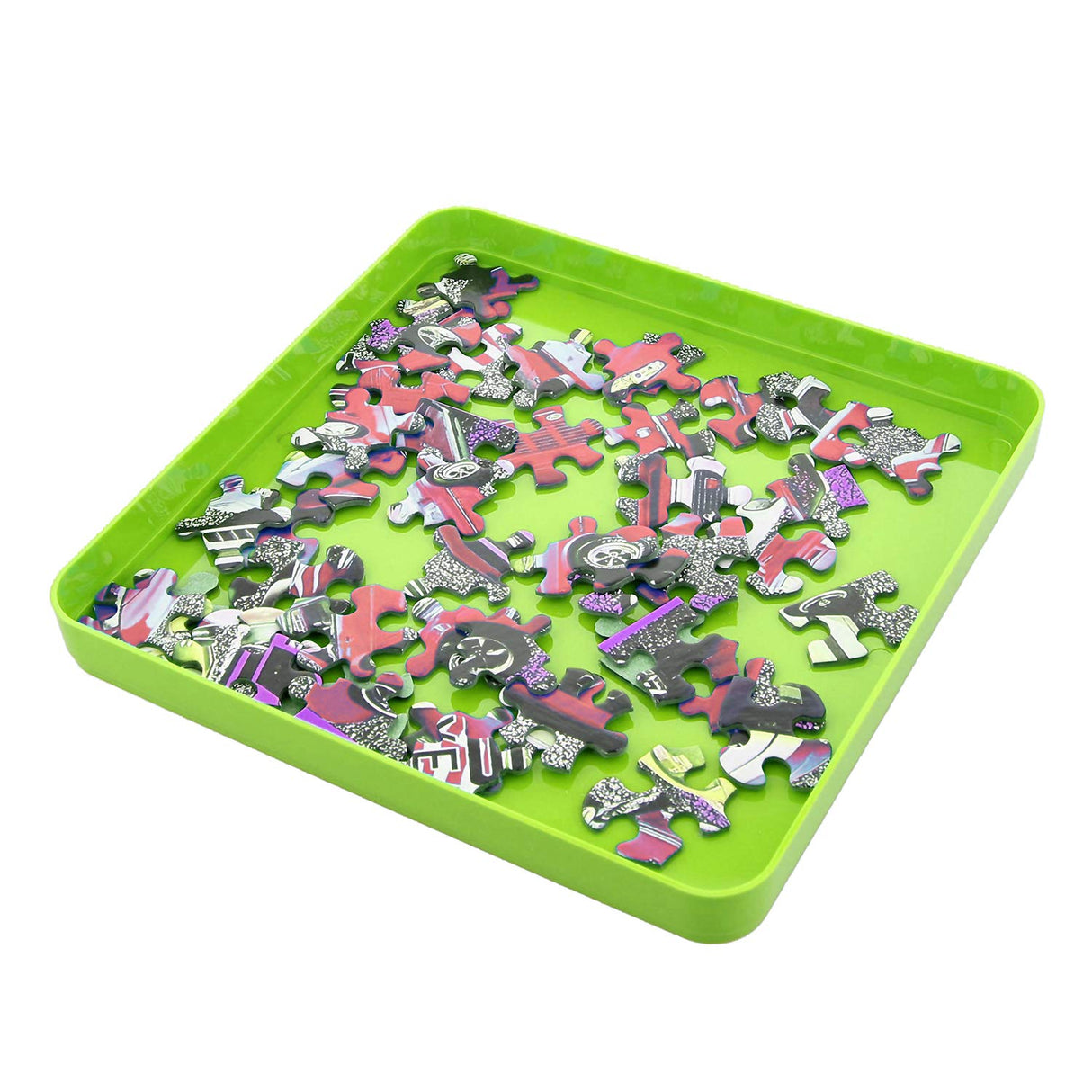 Jigitz 6 Pack Green ABS Plastic Jigsaw Puzzle Organizer Trays for Large Puzzles Up to 1000 Pieces Jigitz