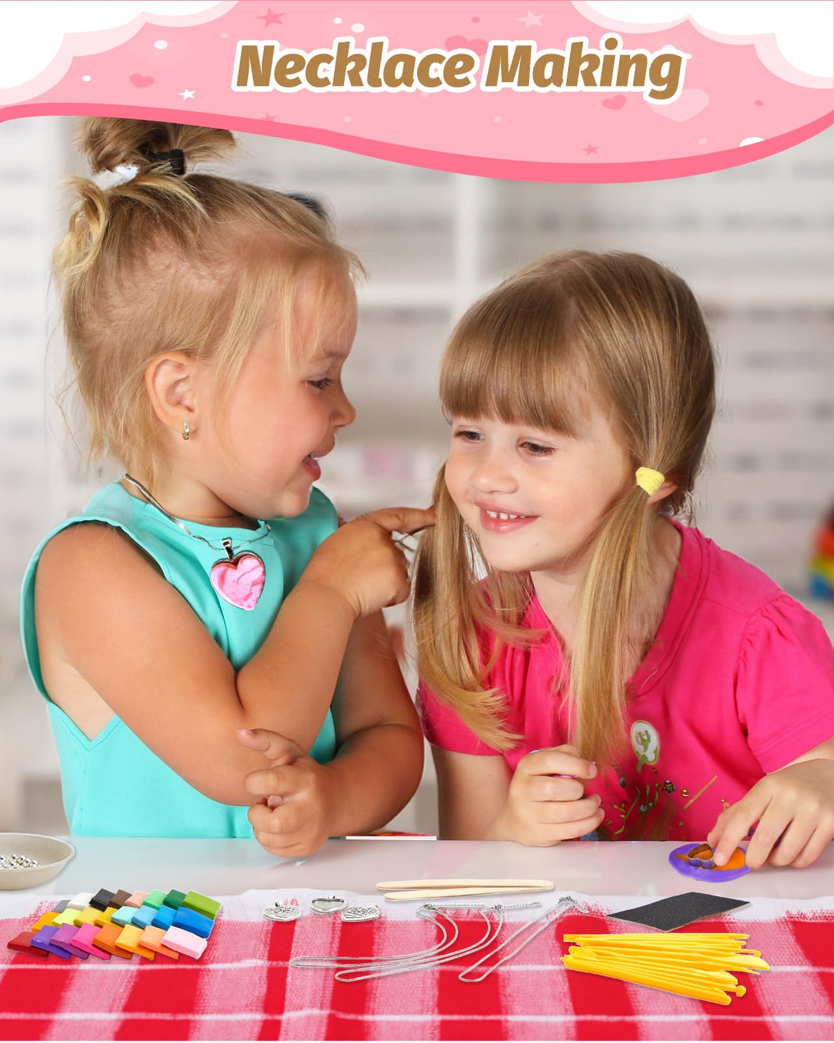 DIY Make Your Own Clay Jewelry Dish Craft Kit for Girls - Jewelry Dish Making Kit, w/24 Color Polymer Clay, 7 Circle Cutters, Rollers,212 pcs Earring Making Tools Arts and Crafts for Kids Ages 8+ Gleamkid