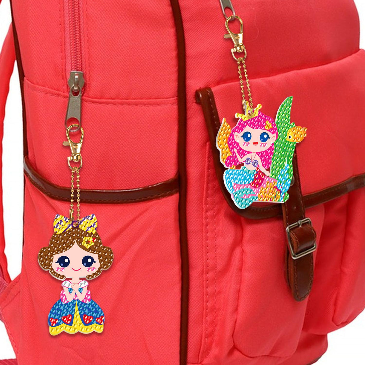 Labeol Arts and Crafts for Kids Ages 8-12 - Creat Your Own GEM Keychains-5D Diamond Art by Numbers GEM Art Kits for Kids Girls Toddler Crafts Age 6-7 6-8 10-12 (Princess) Labeol