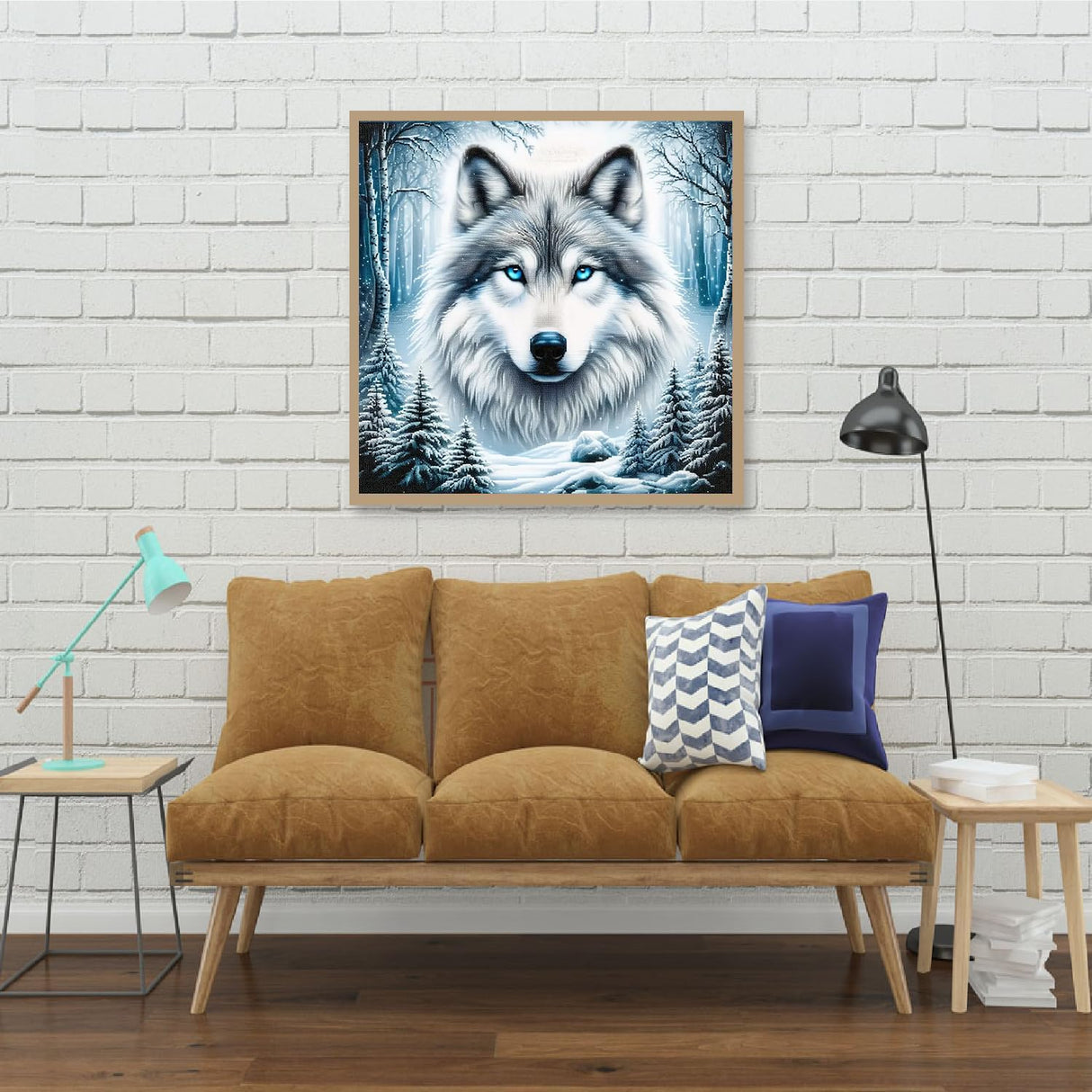 KTHOFCY 5D DIY Diamond Painting Kits for Adults, Animal Wolf Full Drill Embroidery Cross Stitch Crystal Rhinestone Paintings Pictures Arts Wall Decor Painting Dots Kits 11.8X11.8 inch KTHOFCY