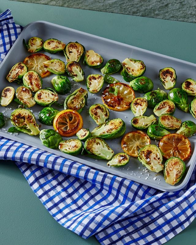 Caraway Non-Stick Ceramic Baking Sheet - Naturally Slick Ceramic Coating - Non-Toxic, PTFE & PFOA Free - Perfect for Baking, Roasting, and More - Medium (15" x 10") - Gray Caraway