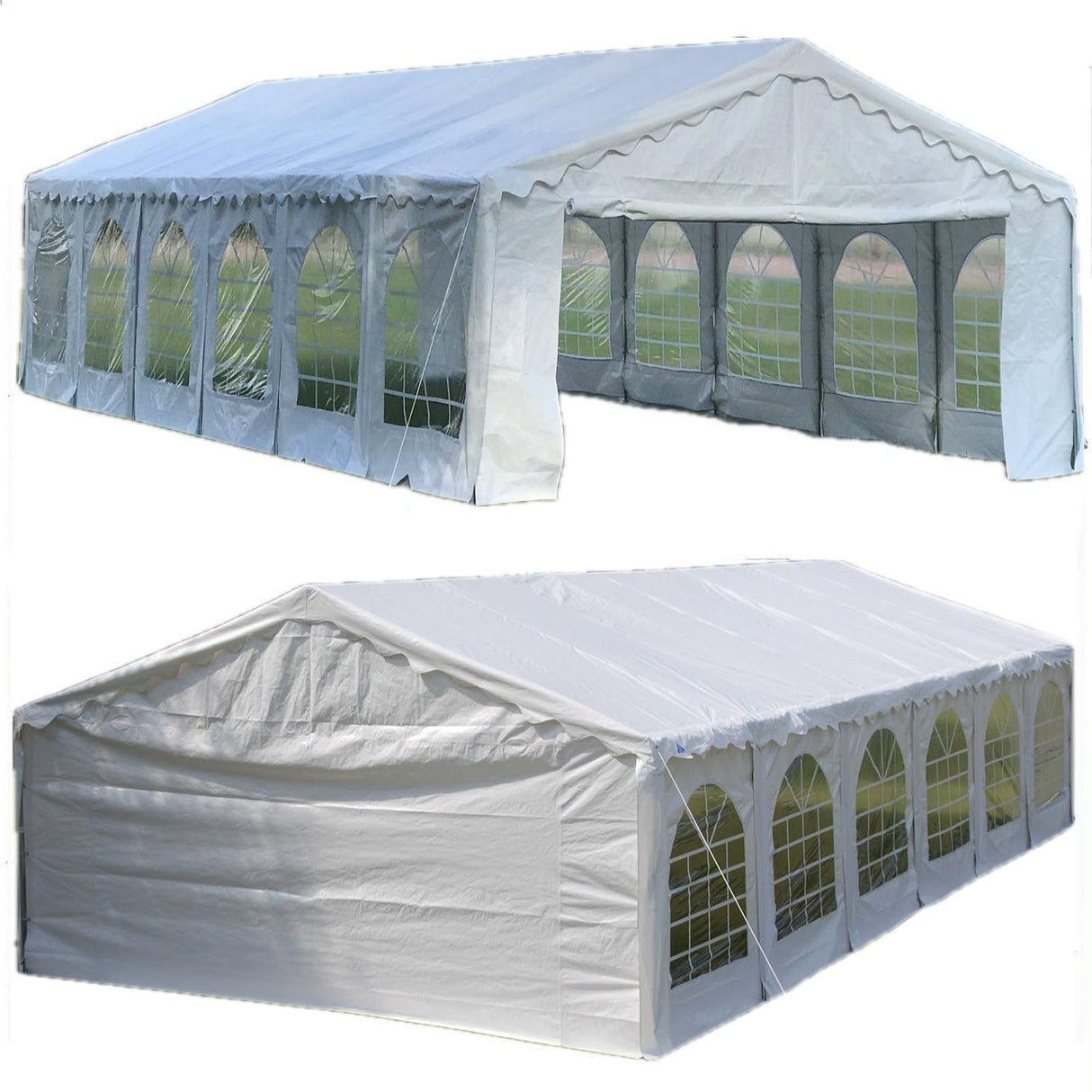 Delta 40'x20' Budget PE Tents for Parties, Outdoor Canopy Carpas para Fiestas, Wedding Party Event Shelter with Waterproof Top & Removable Sidewalls for Patio Outdoor Garden Events DELTA