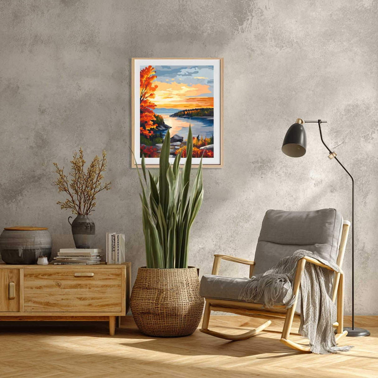 Artbrush Tower Acadia National Park Paint by Number, Acadia Paint by Numbers Kit for Adults, Maine DIY Painting Set, Mountain Lake Sunset Acrylic Paintings, Home Wall Decor(16x20inch, No Frame) Artbrush Tower