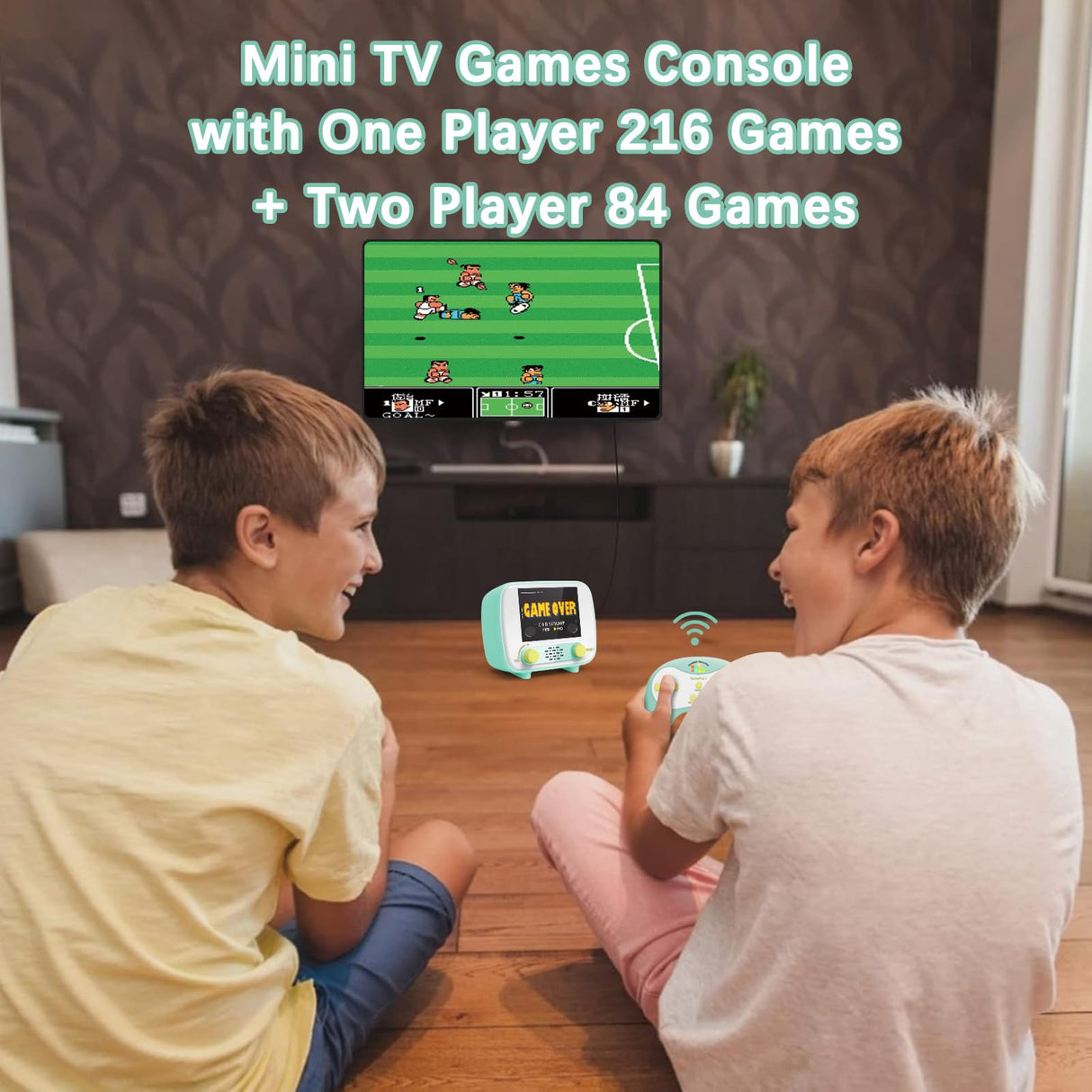 Handheld Game Console, Retro Mini Arcade Machine, 2.8 Inches, (One Player Game 216 Classic Games, Two Player Game 84 Classic Games), Supports for Handheld Controller & AV Output Connection TV Golden Security