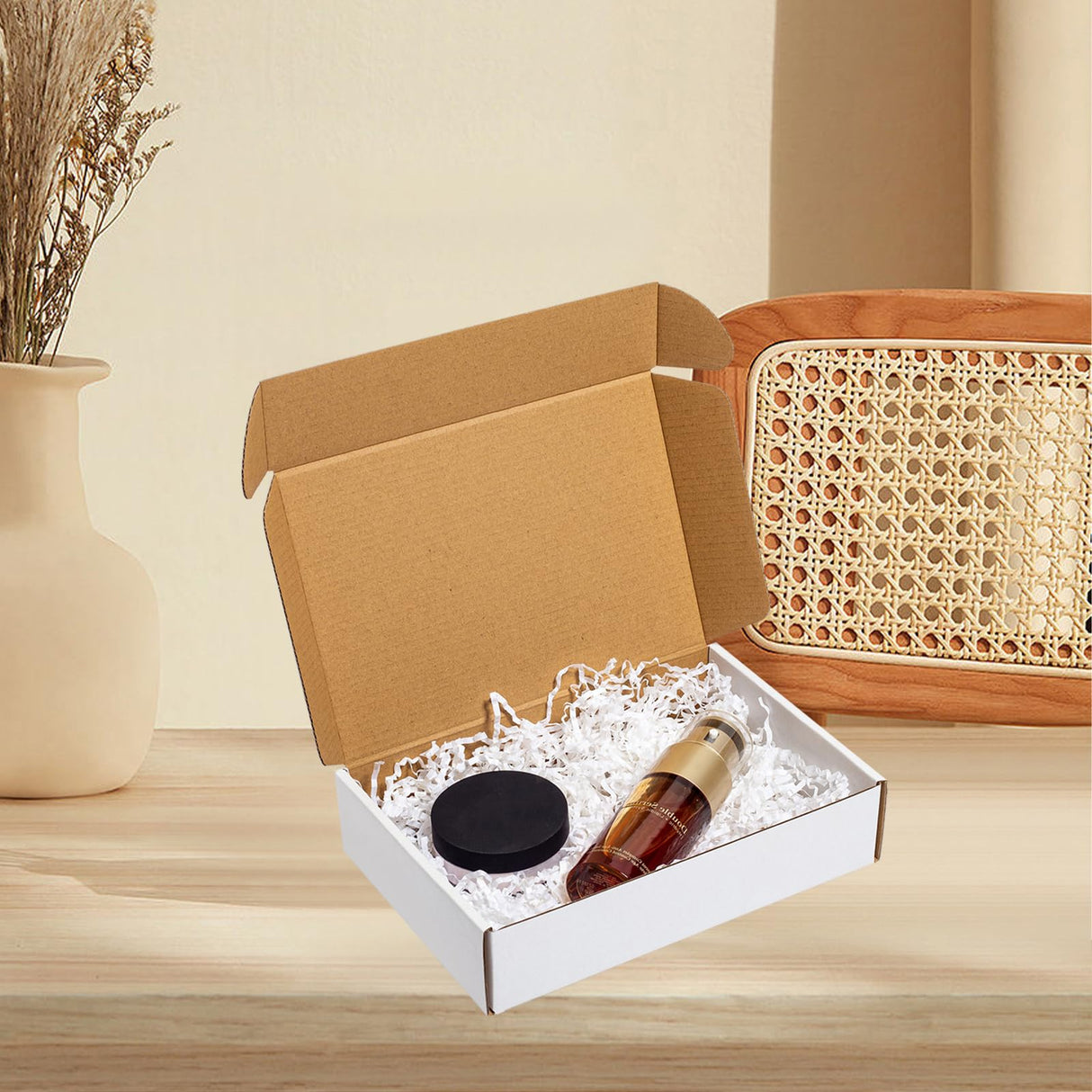 Wowxyz Shipping Boxes 9x6x2" 25 Pack - White Corrugated Cardboard Box Mailers for Small Business, Literature Mailer Box Packaging Supplies Wowxyz