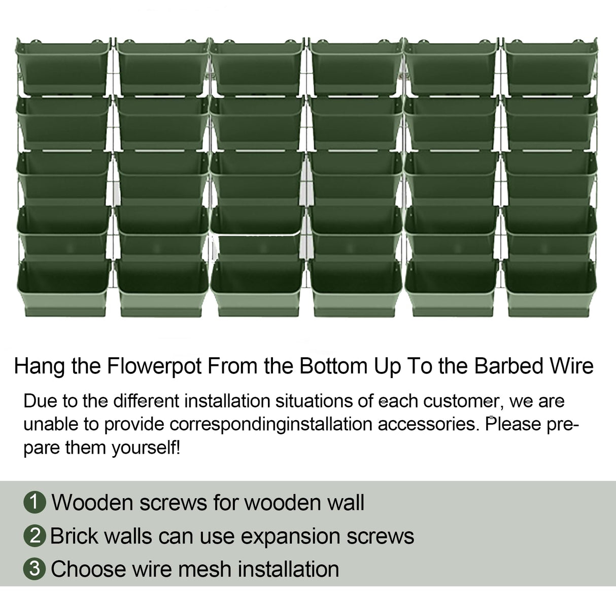 ERYRON Vertical Wall Planter Stackable Wall Planter Indoor Outdoor with 60 Pockets, Garden Self Watering Wall-Mounted Planter Plant Flower Pot Holder for Herbs Vegetables Fruits ERYRON