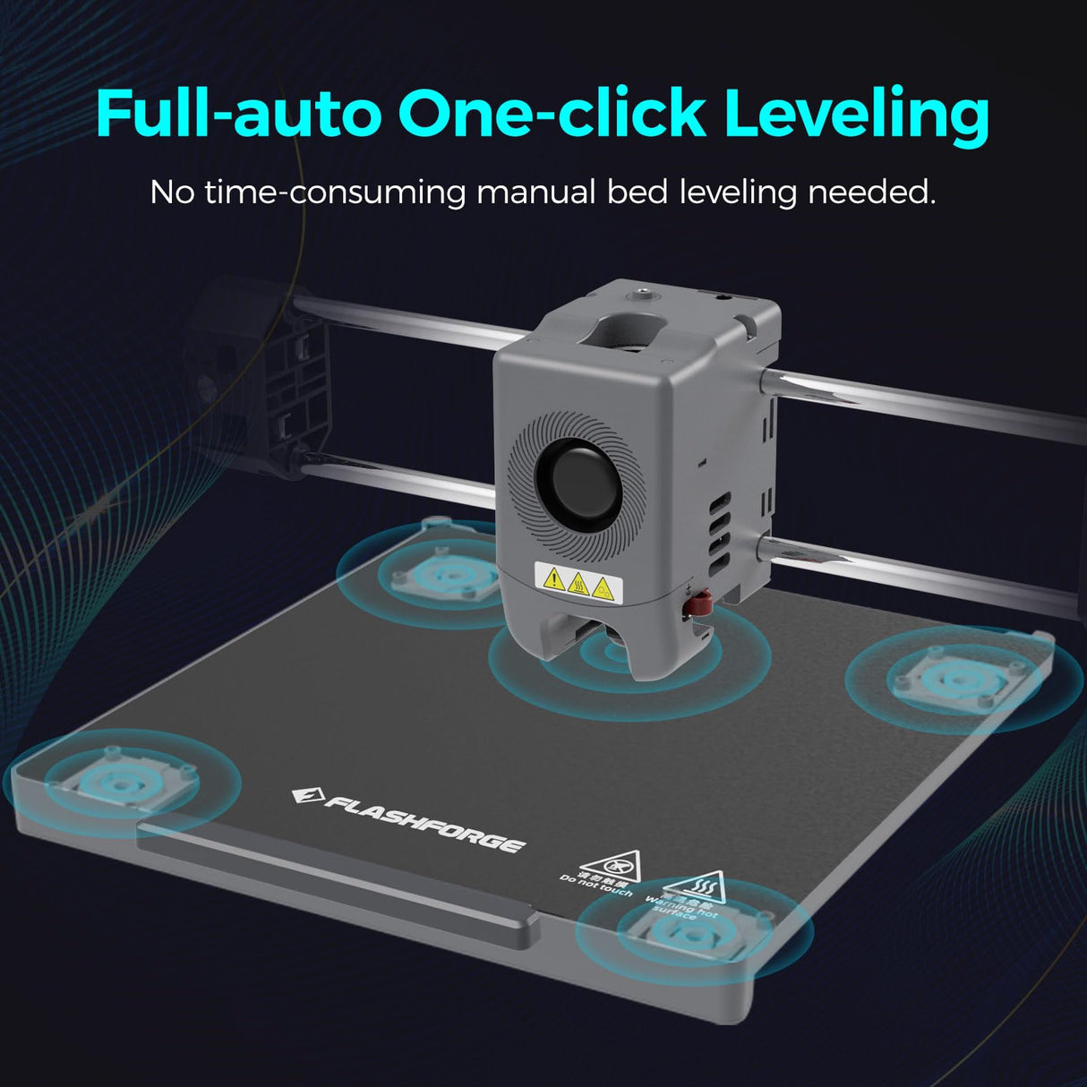 FLASHFORGE Official Adventurer 5M 3D Printer Auto Leveling, Max 600mm/s High Speed FDM 3D Printer with 280°C Direct Extruder, Quick Detachable Nozzle, Core XY Metal 3D Printer,Print Size 220×220×220mm FLASHFORGE