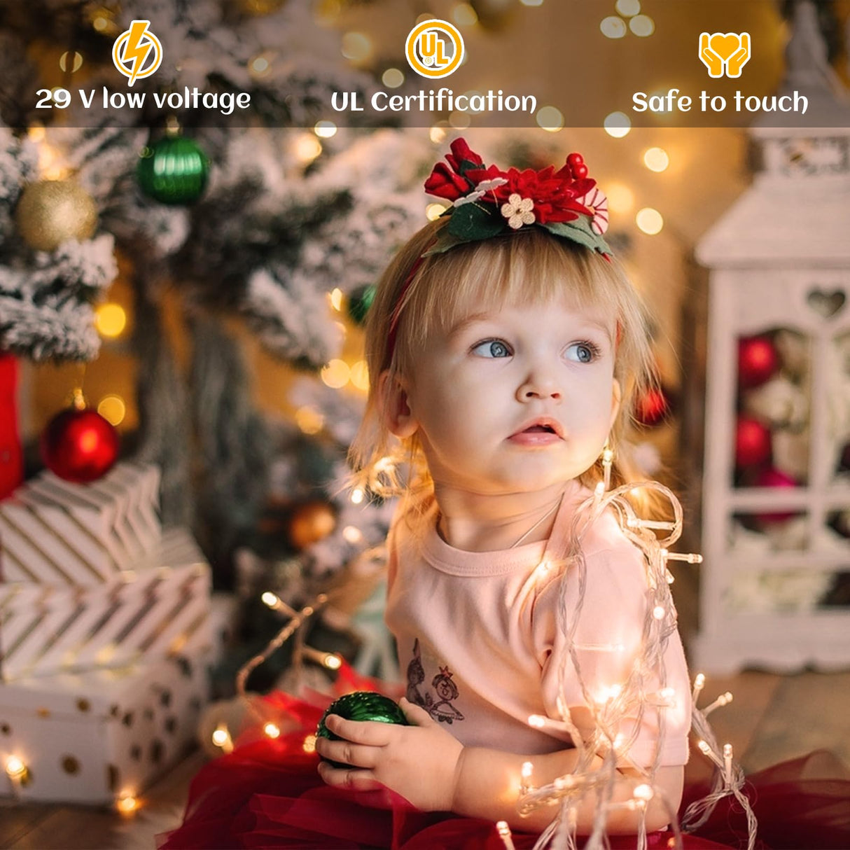 66ft Icicle Lights for Outside - 640 LED Christmas Lights Outdoor with 120 Drops 8 Modes, Plug in Twinkle Light Outside for Holiday Wedding Party Tree Room Indoor Thanksgiving Decoration, Warm White Nielfoi