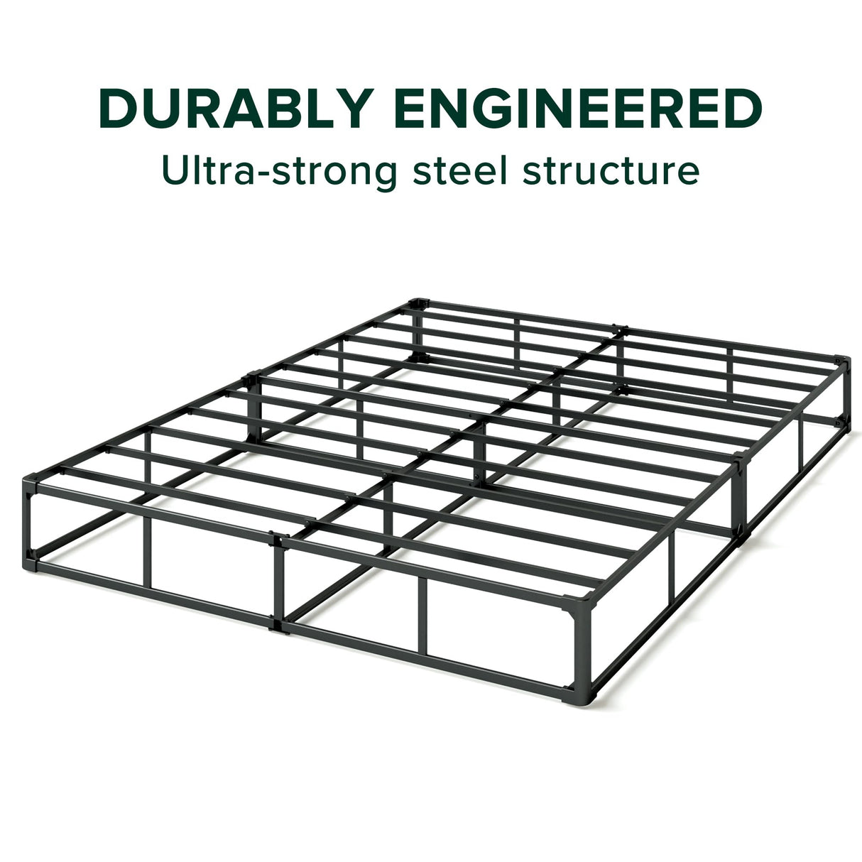 ZINUS 9 Inch WonderBox(TM) Smart Box Spring, Quick Assembly Mattress Foundation, Durable Metal Frame, King, Grey ZINUS