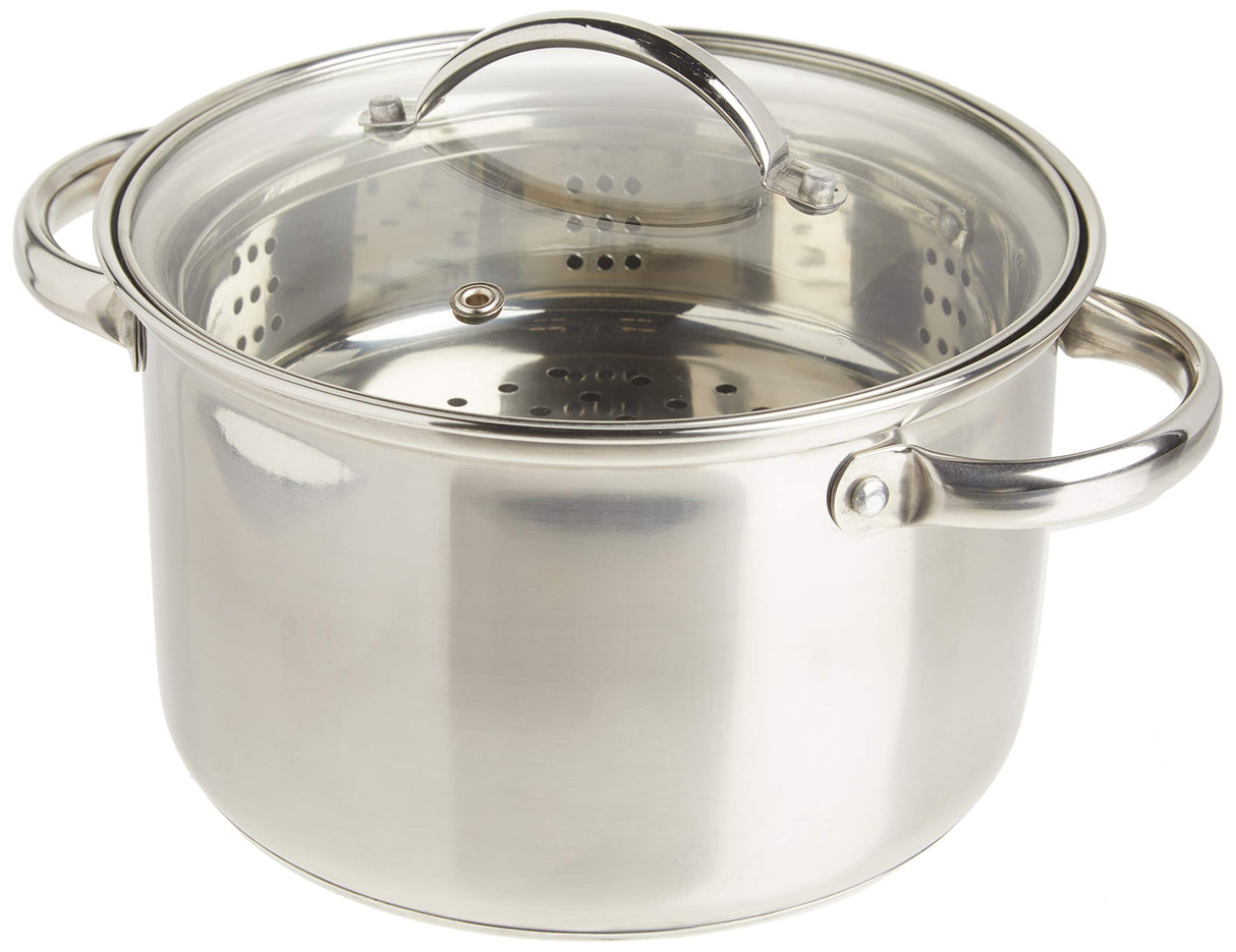 Norpro 4-Quart Steamer Cooker, 3 Piece Set, Stainless Steel Norpro