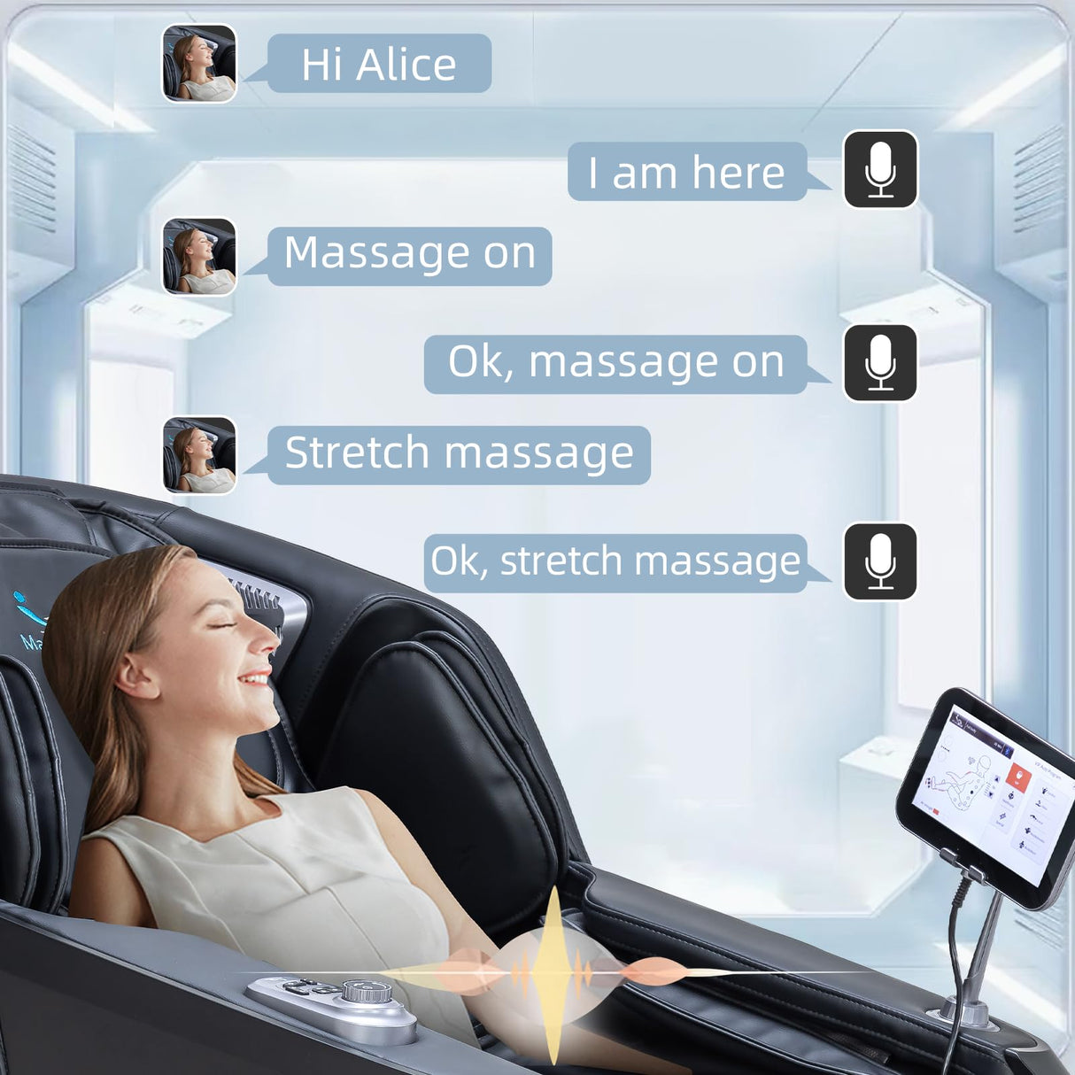 MassaMAX MT339 4D Massage Chair, Full Body Shiatsu Recliner with Auto Extendable Footrest, Zero Gravity, SL Track, Deep Yoga Stretch,15 Modes, AI Voice Control, Foot Rollers, and Heating (Deep Black) MassaMAX