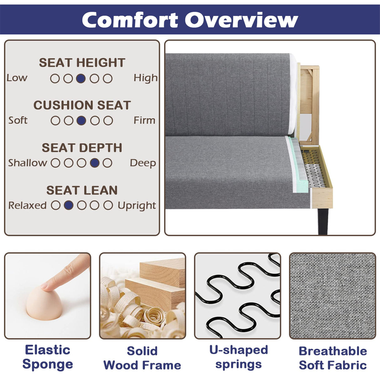 STHOUYN Mini Small Comfy Couch Armless Loveseat Sofa for Bedroom with USB Port, Velvet Small Couches for Small Spaces Living Room, Apartment Office Dorm (Grey) STHOUYN