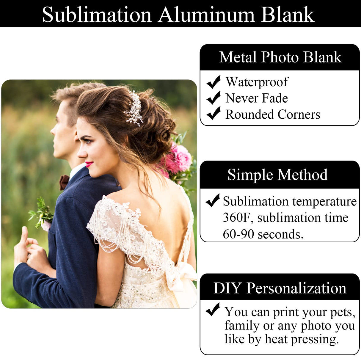 8 Pcs Sublimation Aluminum Photo Blanks 8''x10'' Metal Sublimation Photo Sign Blanks Round Corner Sublimation Poster Wall Photo Frame Blank (Thickness 0.45mm) ArtCute