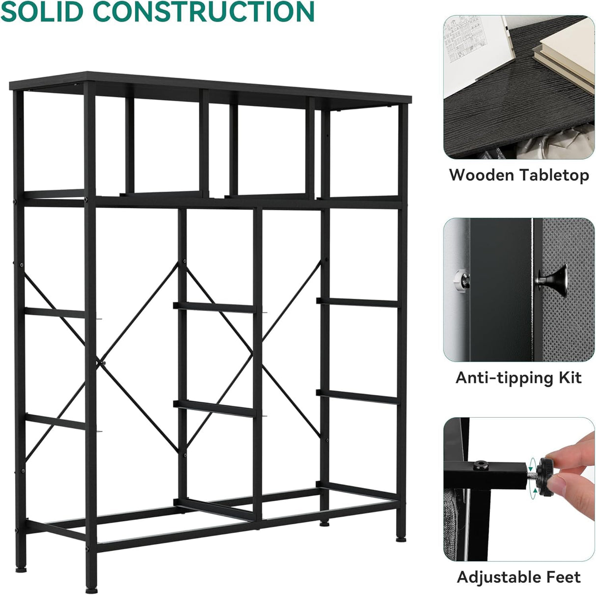 YITAHOME 9 Drawers Fabric Dresser - Storage Tower Organizer Unit for Living Room, Closets - Sturdy Steel Frame, Wooden Top & Easy Pull Fabric Bins YITAHOME