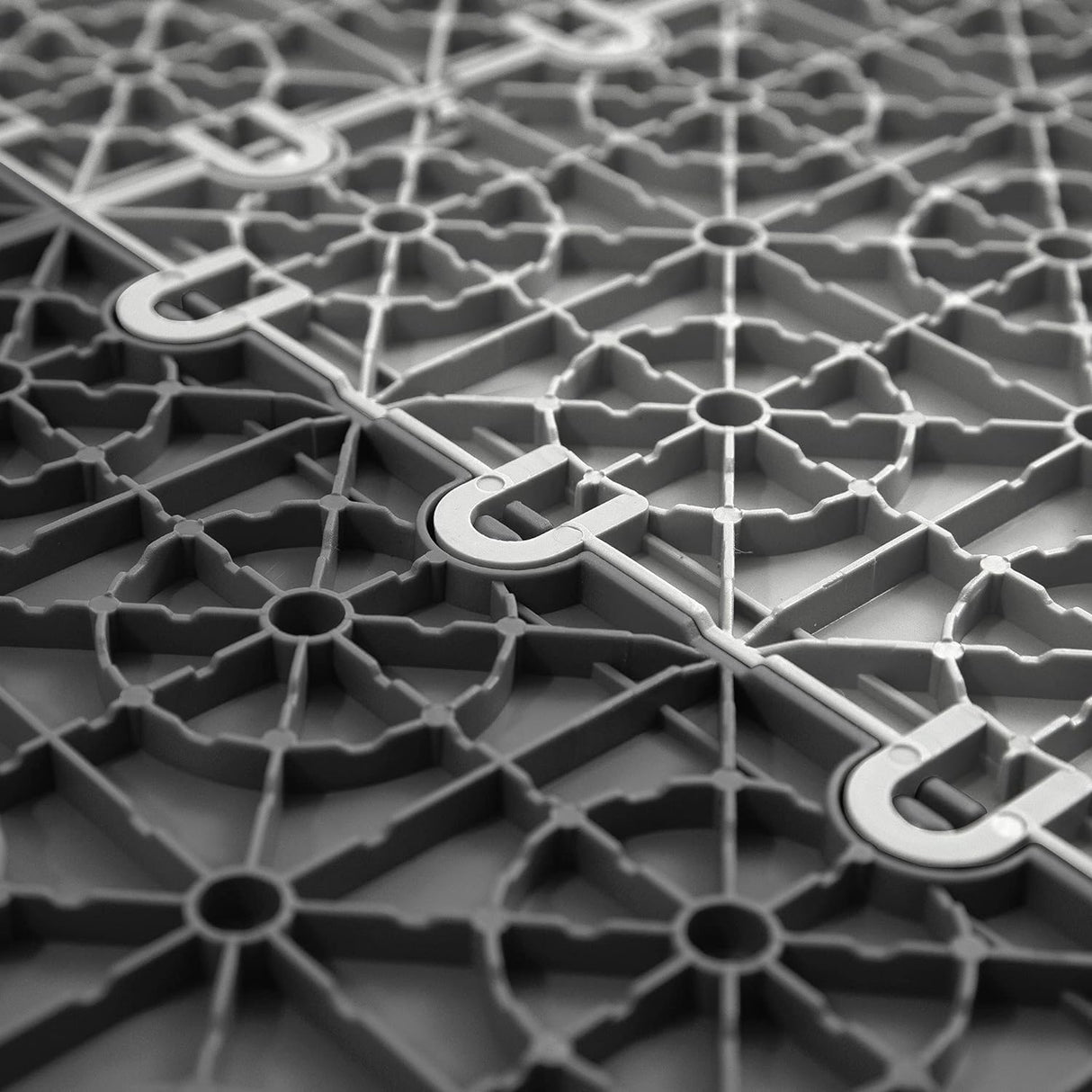 IncStores FlooringInc's Nitro 12"x12" Snap-Together Garage Flooring Tiles, Non-Slip Interlocking Plastic Floor Mat, Garage Organization & Storage, Diamond Pattern, Graphite, 12 Tiles, 12 Sq/Ft IncStores