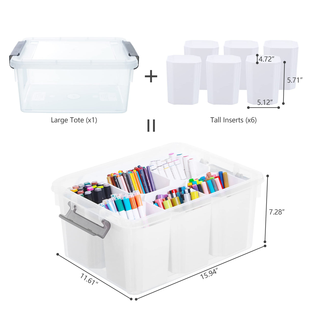 Citylife 17 QT Plastic Storage Bins Clear Storage Box with Lids Multipurpose Stackable Storage Containers for Organizing Tool, Craft, Crayon ITYLIFE CITYLIFE