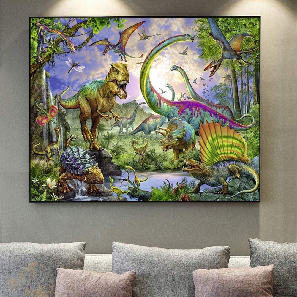 RUIFVJ Diamond Art Painting for Adults Kids 5D Diamond Kits Beginner DIY Dinosaur Full Drill Diamond Art Home Wall Decor Gift 11.8x15.7inch RUIFVJ