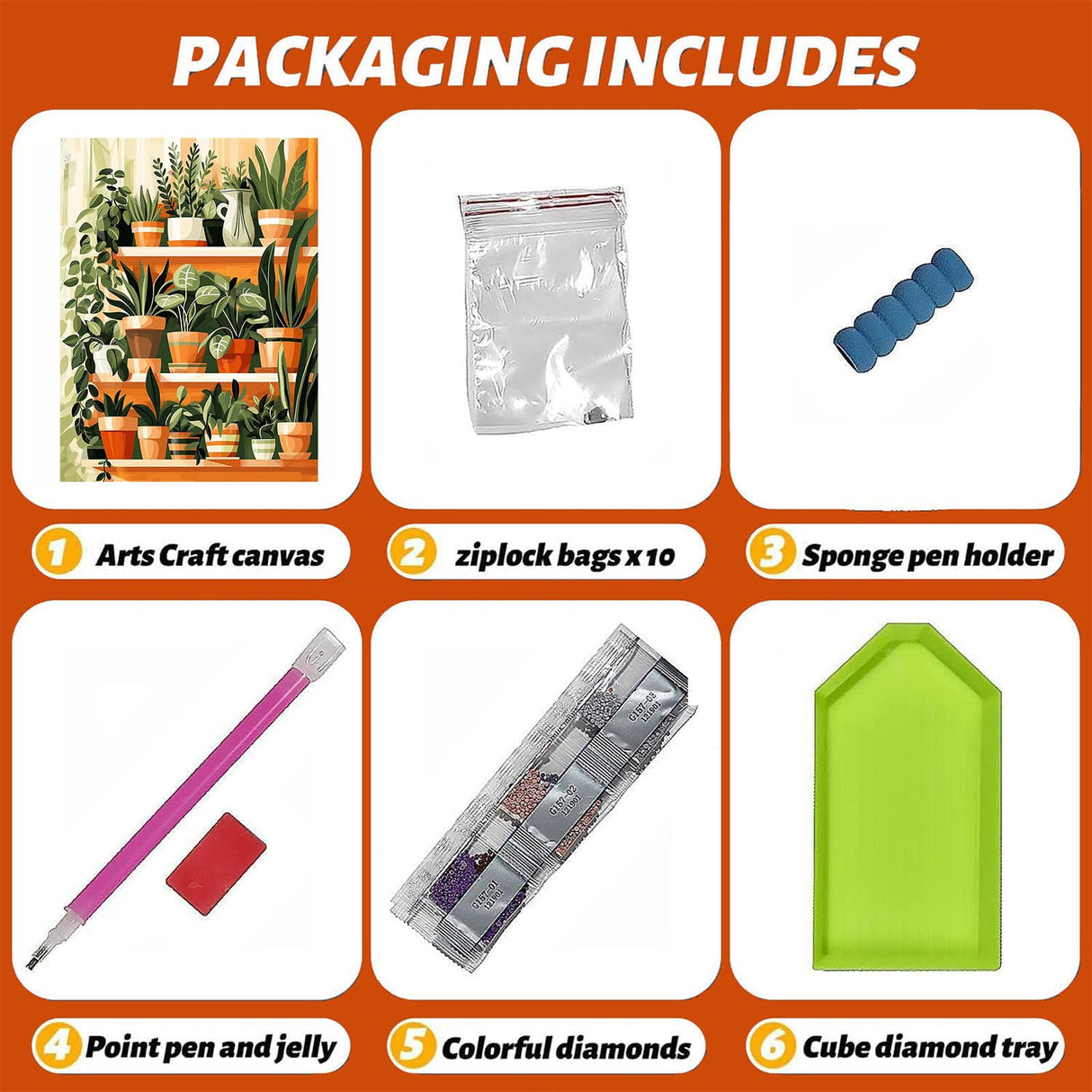 Plant Diamond Painting Kits for Adults - Potted Diamond Art Kits for Adults, Round 5D Gem Art Kit for Adult DIY Crafts Kit Gift Home Wall Decor Gifts (16x12 inch) xackcme