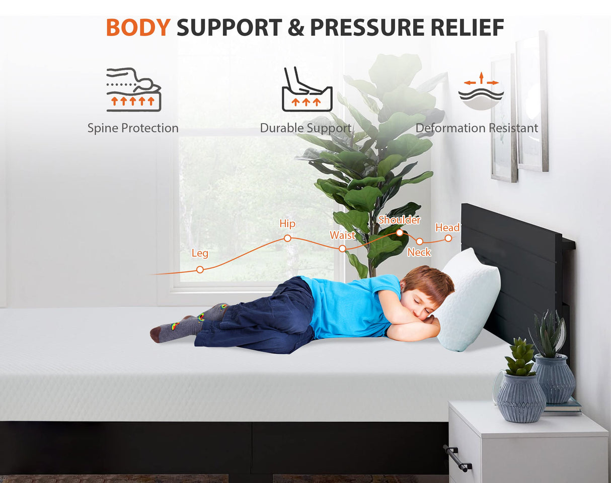 CertiPUR-US Certified Memory Foam Mattress - Full Size, 8 Inch, Cool Sleep & Pressure Relief, Fiberglass Free, in a Box Haiput Wam