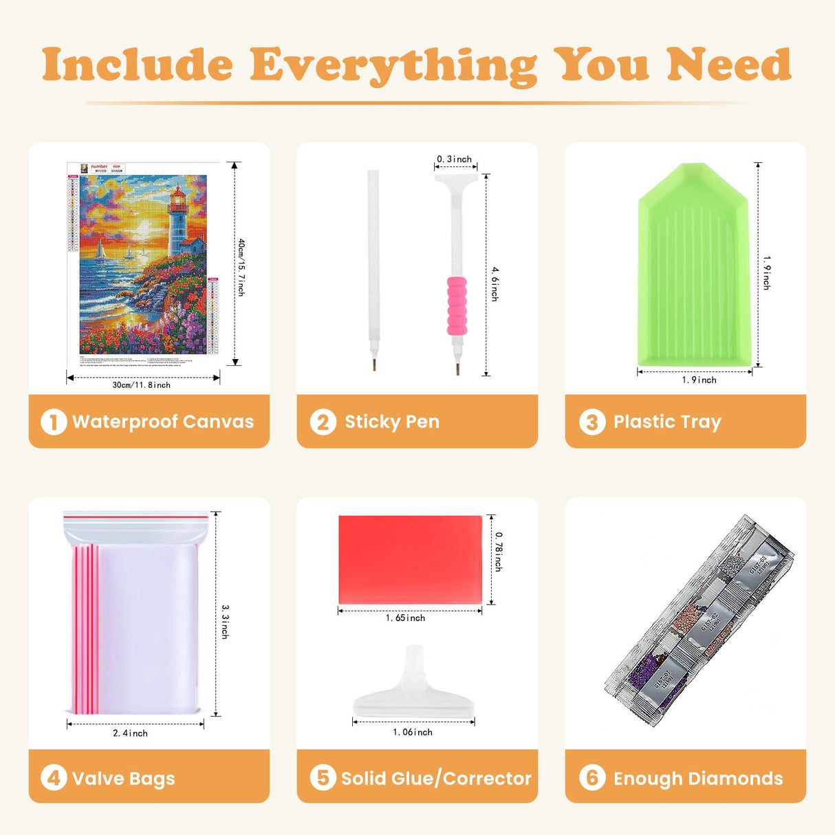 SENQAO Lighthouse Diamond Art Kits for Adults, Sunset Diamond Painting Kits for Beginners,Seaside Landscape Diamonds Pictures Gem Art for Adults Crafts Home Decor 12x16inch(Lighthouse,Waves, Flowers) SENQAO