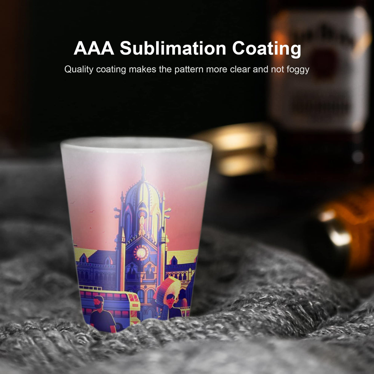 AGH Sublimation Frosted Shot Glasses 1.5 oz Set of 12 Shot Glasses Sublimation Blanks Products Personalized Shot Glasses Bulk with Heavy Base for Whiskey, Tequila, Vodka, Espresso AGH