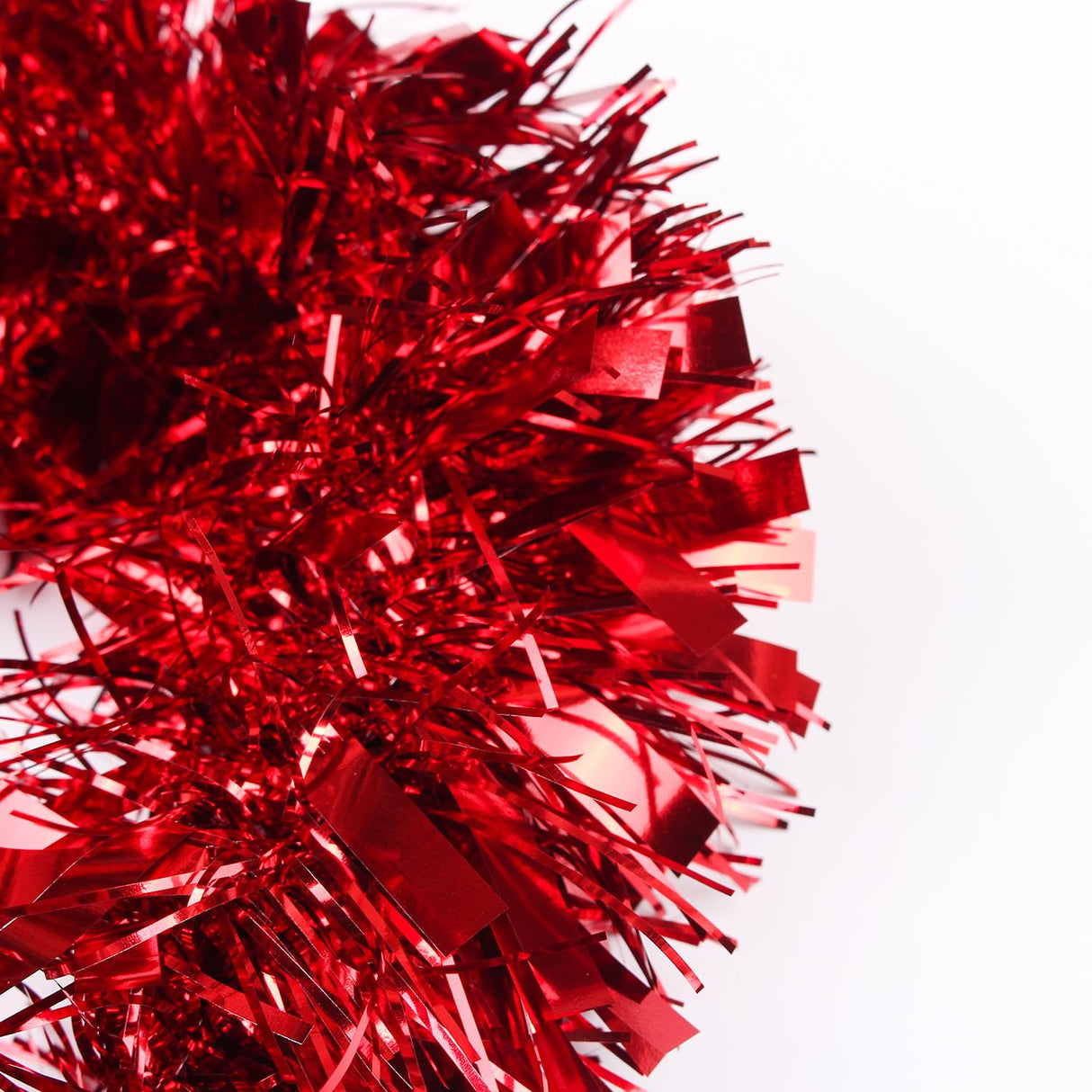 LZZYWYDTT 33FT Christmas Tinsel Garland,Red Shiny Metallic Foil Decorations for Parade Floats, Halloween, Christmas Tree, New Year Parties,Birthday Party,Indoor and Outdoor Disco Party Supplies LZZYWYDTT