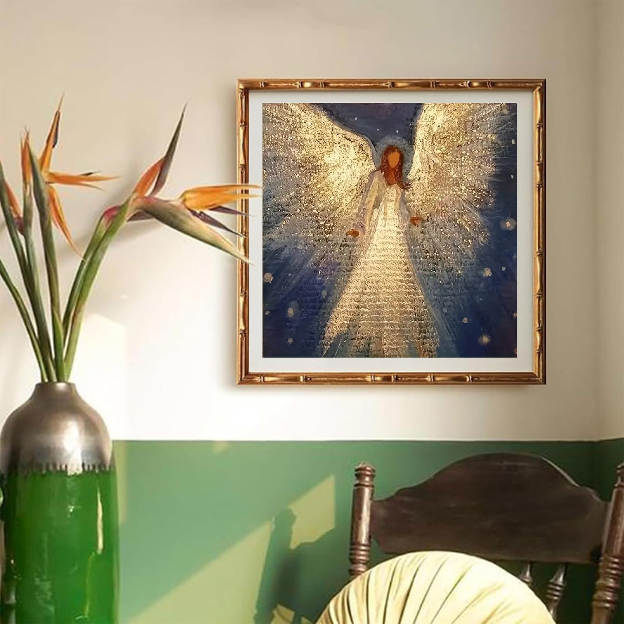 STGLCR Angel 5D Diamond Painting Kits for Adults Beginners,DIY Diamond Art Kit Full Round Drill,Paint by Diamonds Dot Gem Arts and Crafts Crystal Sets,Home Wall Decor 12x12inch STGLCR