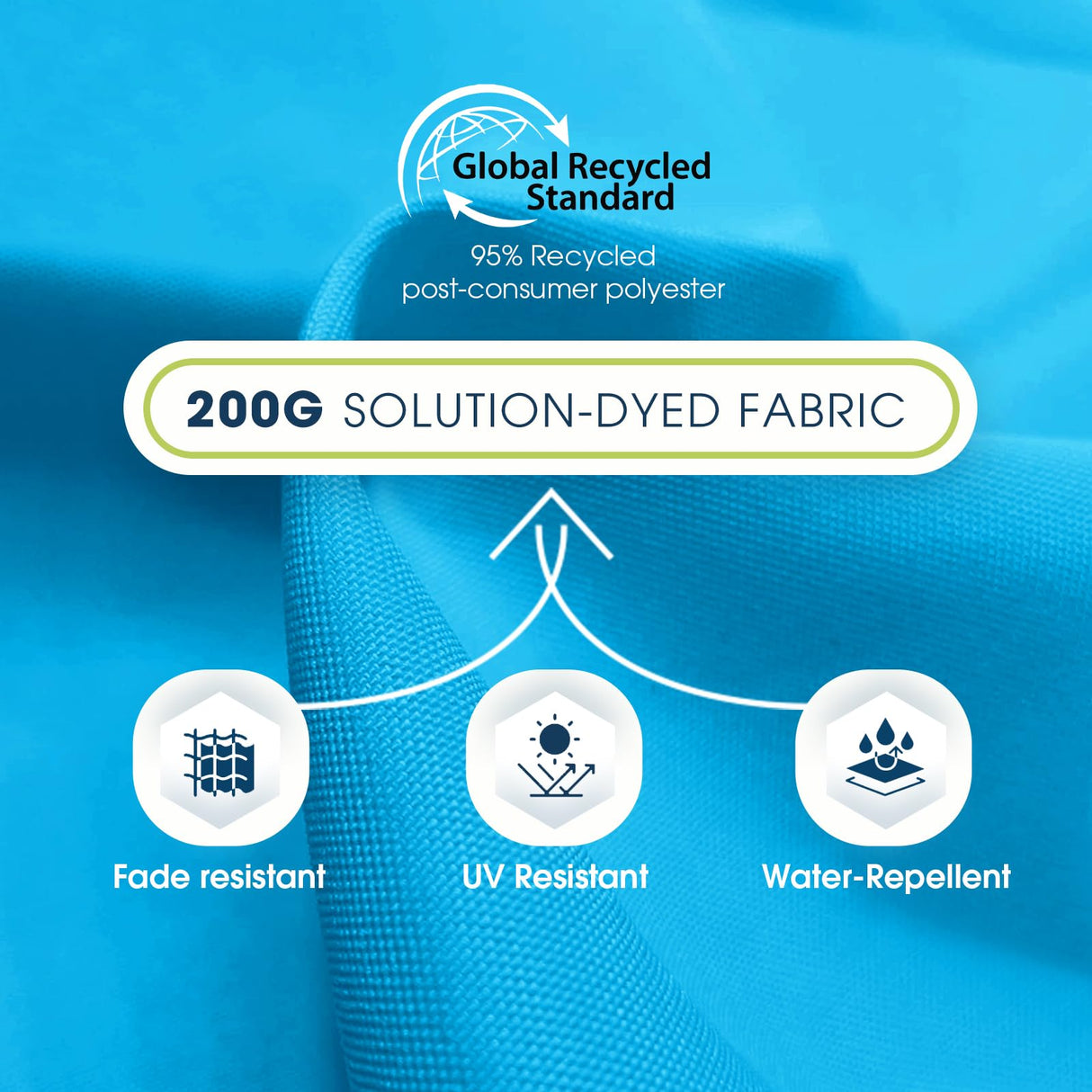 wikiwiki 10FT Solar Patio Offset Umbrella with Base Included, Outdoor Cantilever Umbrella Hanging Umbrellas with Weighted Sandbag Base, Market Patio Umbrella for Backyard, Garden & Deck, Sky Blue wikiwiki