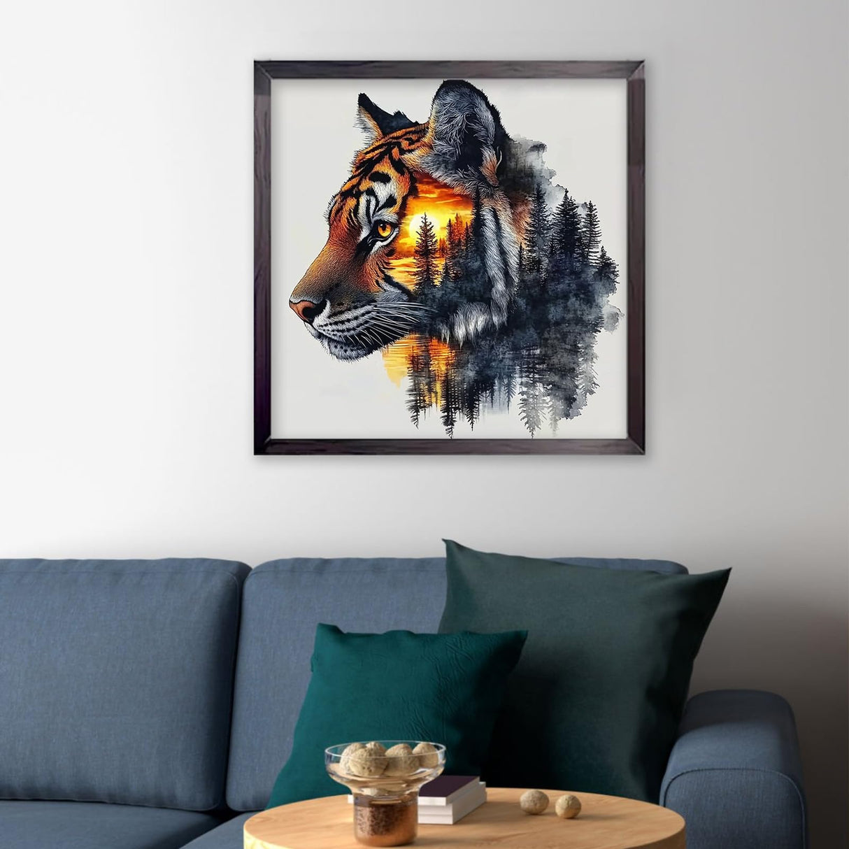 CEOVR Tiger Diamond Painting Kits for Adults, Forest Tiger Diamond Art Dots 5D Full Drill DIY Animal Gem Art, Adult Crafts Kits Arts and Crafts, Wall Decor for Home Office 12x12in CEOVR