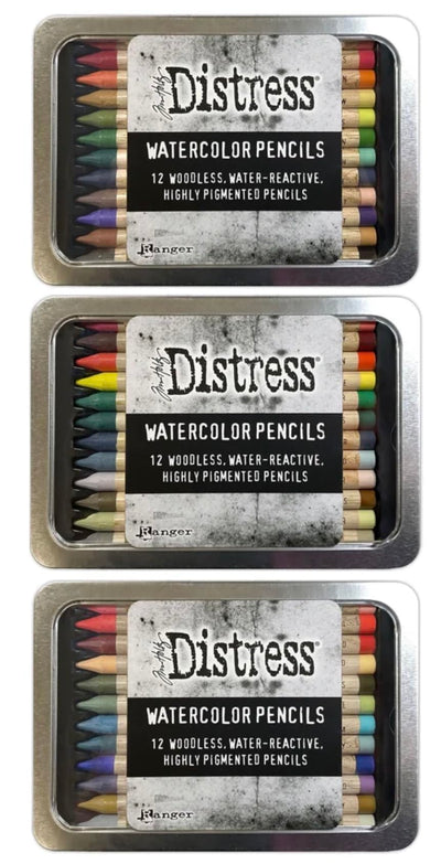Ranger Ink Bundle - Tim Holtz Distress Watercolor Pencil Bundle Set 4, 5, & 6 - Ideal for Watercoloring, Shading, and Sketching - Premium Art Supplies for Professional Artists