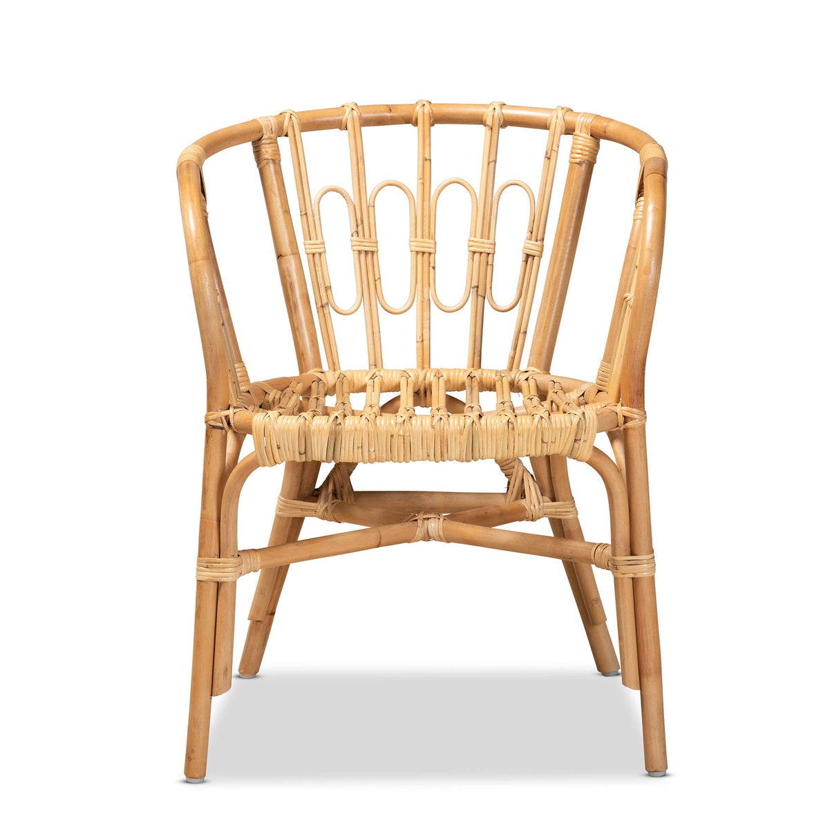 bali & pari Luxio Modern and Contemporary Natural Rattan Dining Chair bali & pari