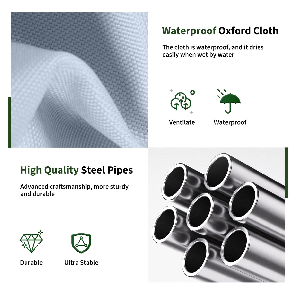 DAKITO Chicken Coop,Large Metal Chicken Run Pen,Walk in Chicken Coops for 6/10 Chickens,Double Door Chicken House with Waterproof & Anti-UV Cover for Backyard. (19.7x9.8x6.4 FT) DAKITO