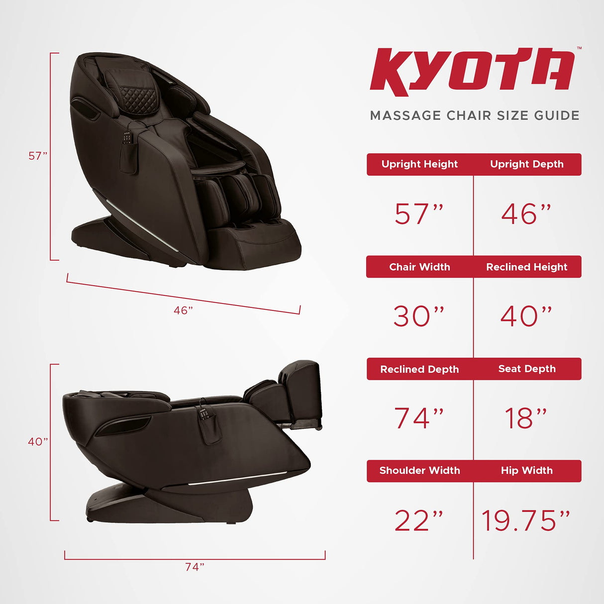 Kyota M380 Genki Massage Chair (Brown), Zero-Gravity Recliner Massage Chair Featuring Calf Kneading Oscillation, Chromotherapy Lights, and Intelligent Voice Command and Control, Reclining Massager Kyota