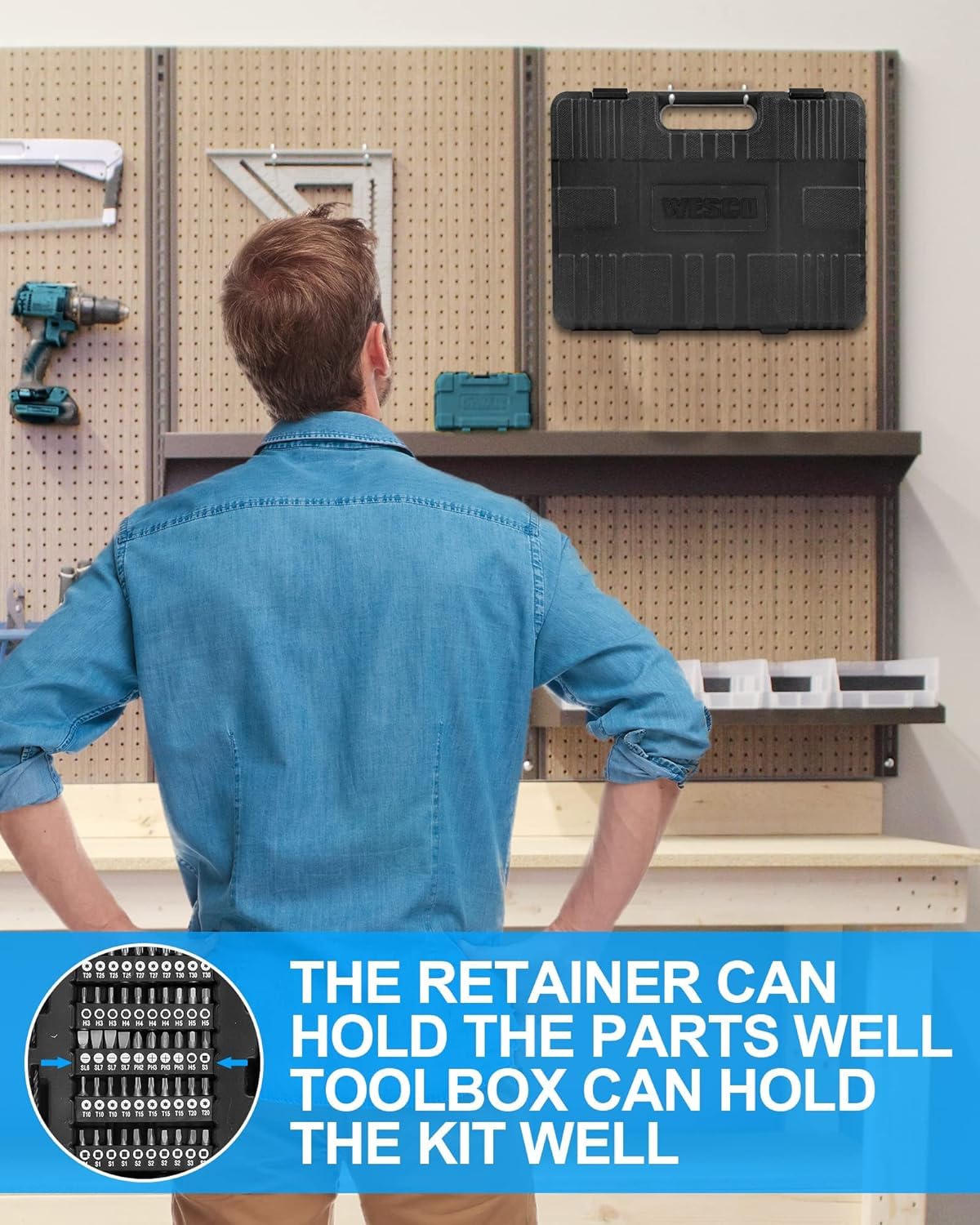 Drill Bit Set Screwdriver Bit Set, 201 Pcs Impact Driver Bits Kit with Carry Case, Combo Kit for Wood Metal Cement Drilling and Screwdriving, Tools for Gift and Home Maintenance Zeite