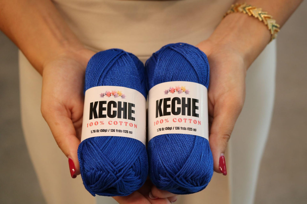 Cotton Yarn - 100% Cotton Yarn for Crocheting and Knitting, Mercerized Cotton Amigurumi Yarn Fine-Sport 2 1.76 oz (50g) / 136 Yrds (125 m) 2 Skeins - Baby Pink KECHE