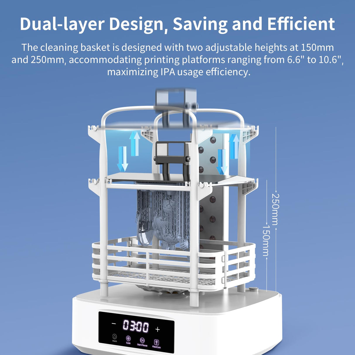 ANYCUBIC Wash & Cure Plus 3.0, Large Size for Anycubic Mono M5s LCD MSLA SLA 3D Printer, Powerful Curing Light, Improved IPA Usage, Cleaning Volume 8.97''x5.03''x10.23'' ANYCUBIC