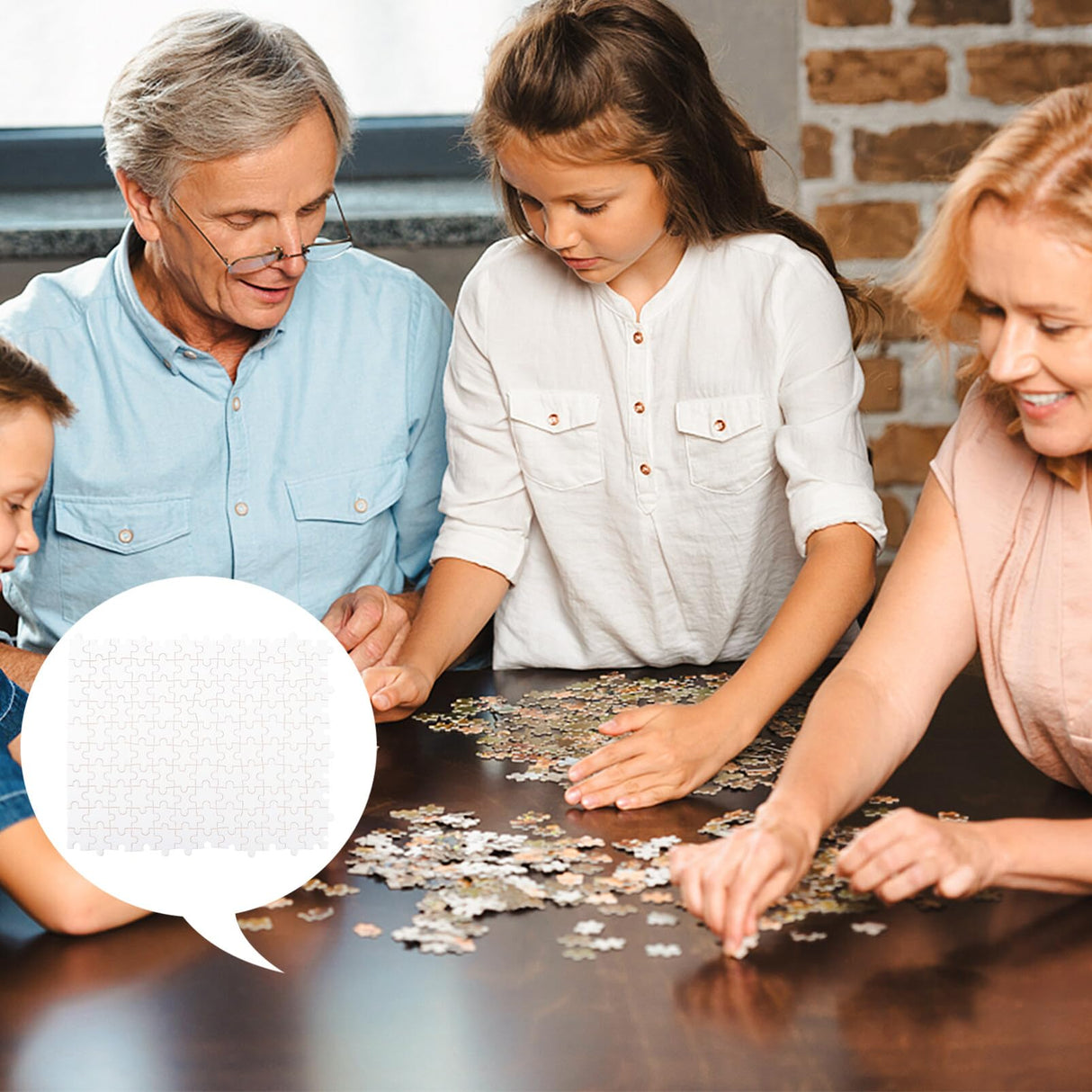 1000Pcs Wooden Blank Puzzle Sublimation Blanks Transfer Wood Puzzle Transfer Craft Puzzle Sublimation Blank Puzzle Freeform Blank Puzzle DIY Jigsaw Puzzles White Ordinary Customize Lurrose