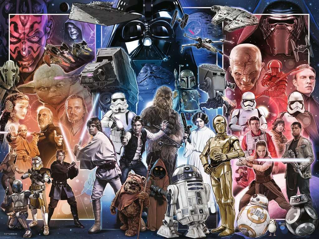 Ravensburger Star Wars Whole Universe 1500 Piece Jigsaw Puzzle | Unique Piece Design | Softclick Technology | Ideal Gift for Puzzle Enthusiasts Ravensburger