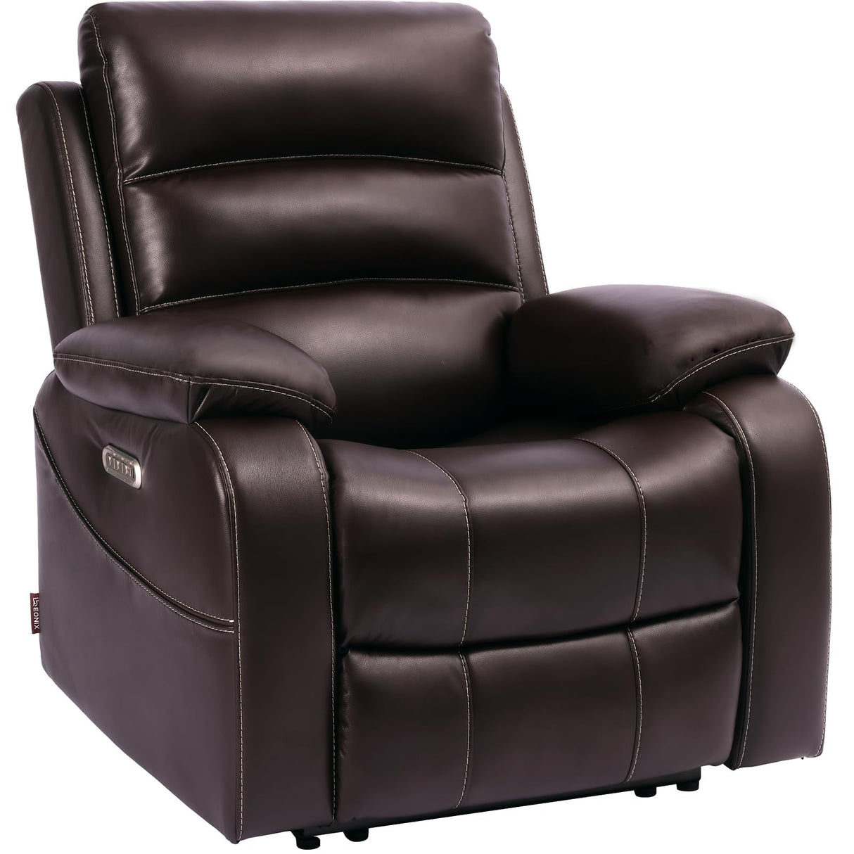 EONIX Real Zero Clearance Wall Hugger Recliners, Power RV Recliner Chairs for Small Spaces, Dual Motor Home Theater Recliners with Massage and Heat, SXXY003992, Dark Brown EONIX
