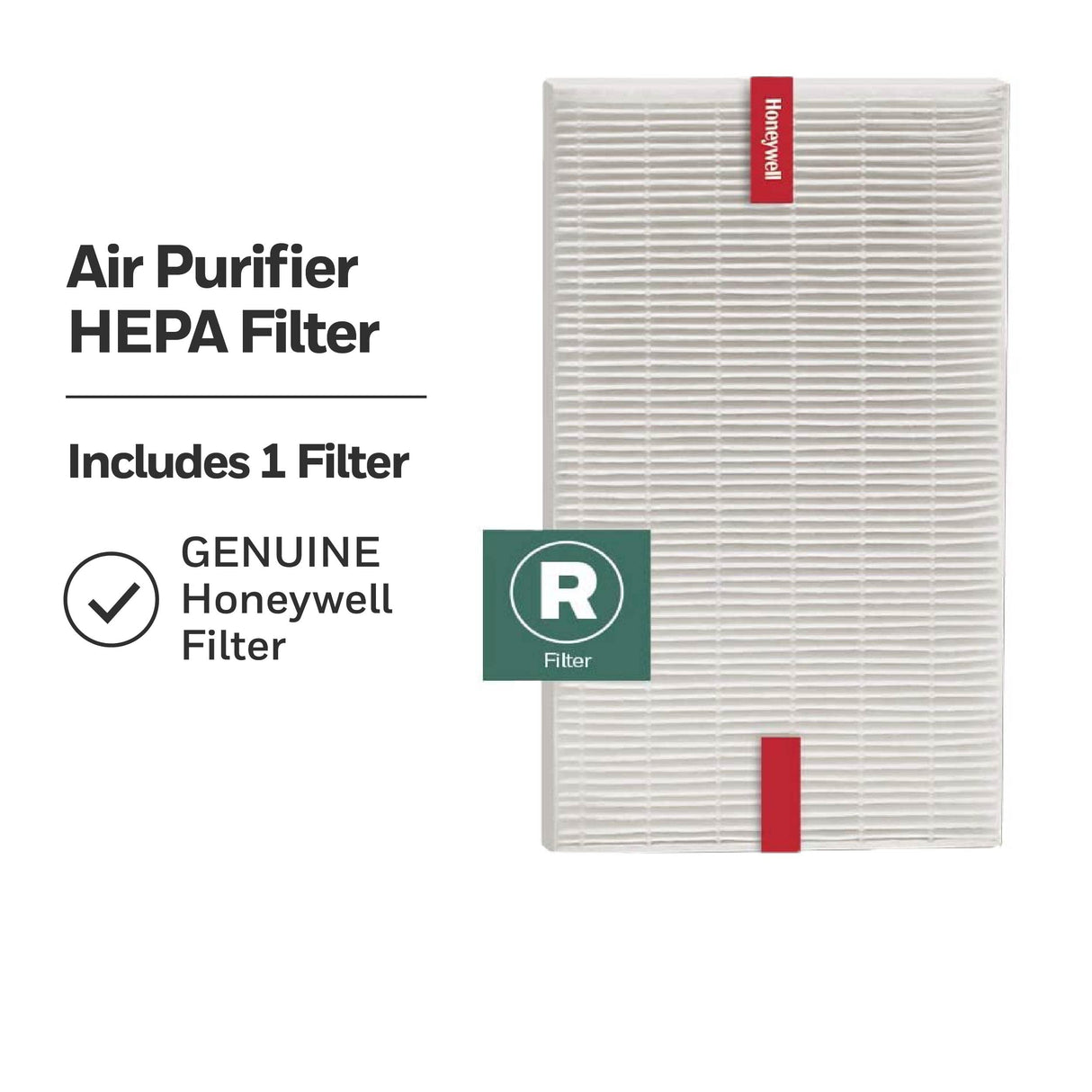 Honeywell HEPA Air Purifier Filter R, 1-Pack for HPA 100/200/300 and 5000 Series - Airborne Allergen Air Filter Targets Wildfire/Smoke, Pollen, Pet Dander, and Dust Honeywell