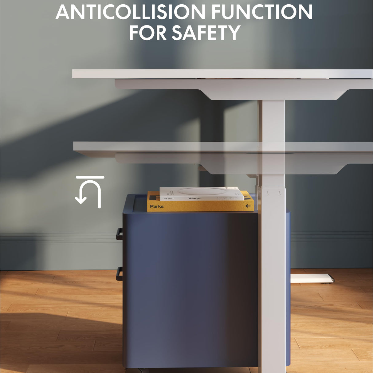 SANODESK 71-Inch Large Dual Motor L-Shaped Electric Height Adjustable Standing Desk - Reversible Panel - White Top/White Frame - Ideal for Gaming, Home Office or Computer Workstation SANODESK