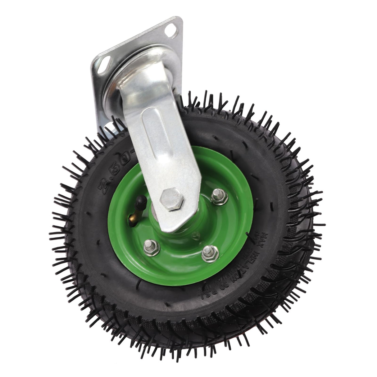 8'' Pneumatic Swivel Casters Set of 4 Heavy Duty Air Tires Rubber Wheel with Bolt on for Workbench Furniture Cabinet Woodbox - Max-Load 220.46lbs RudiUsoy