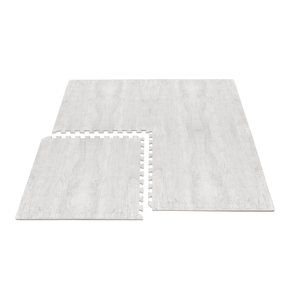Forest Floor Farmhouse 3/8 Inch Thick Printed Foam Tiles, Premium Wood Grain Interlocking Foam Floor Mats, Anti-Fatigue Flooring – Stylish Flooring Solution, Porch Post White, 100 Sq Ft We Sell Mats