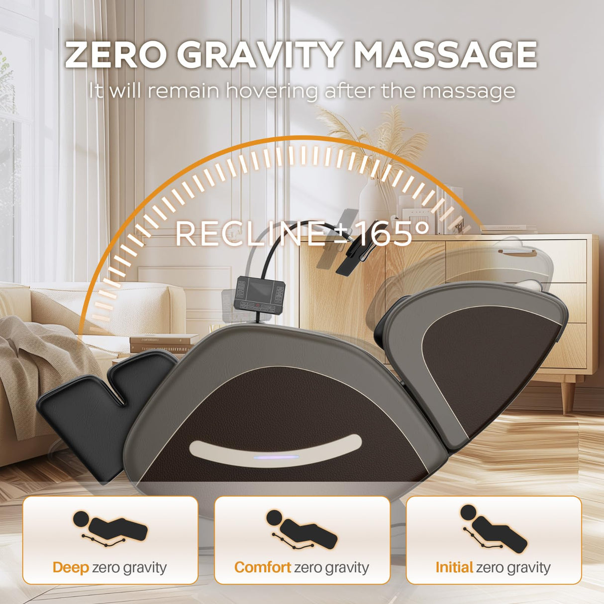 Massage Chairs Full Body, Zero Gravity Massage Chairs with Auto Modes, Airbag Massage, 6 Fix Point Rollers, Foot Massage, Heating, Touch Screen Controller, Home Relaxation Recliner with Massage Msutree