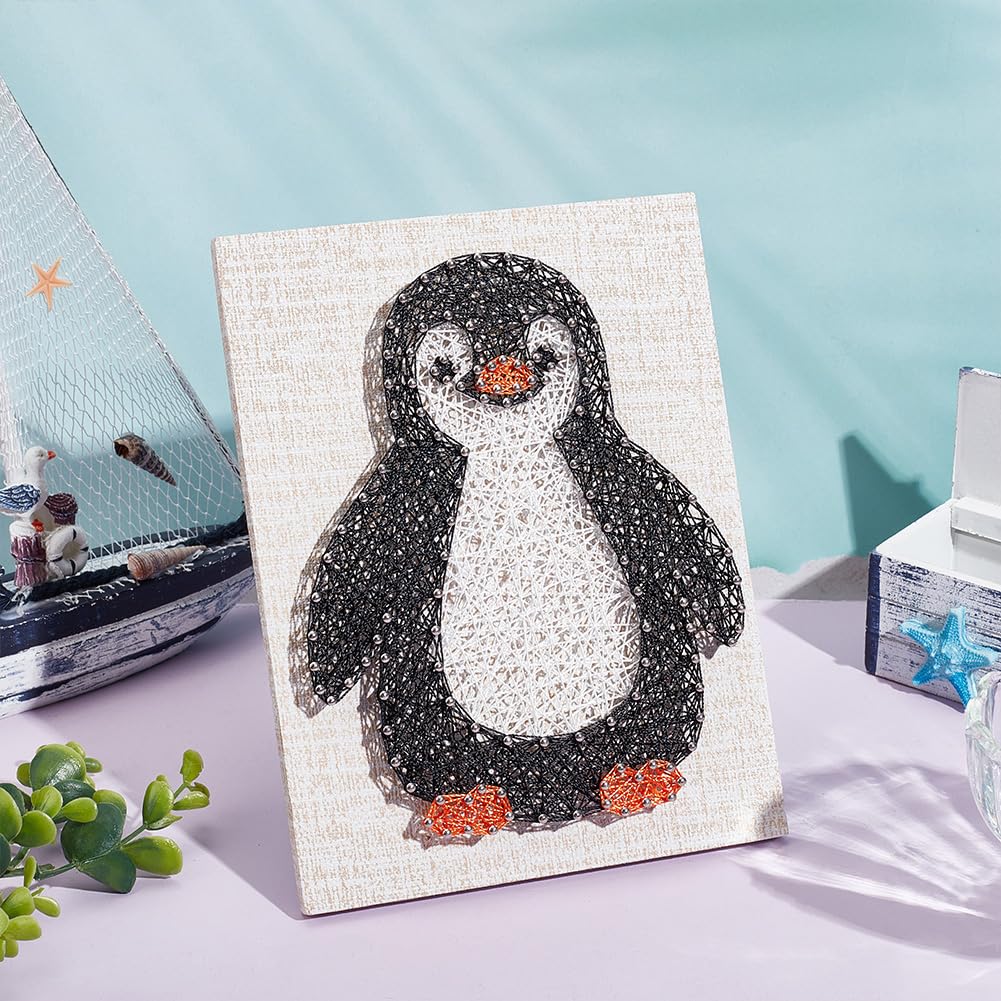 WEBEEDY DIY Penguin String Art Kit for Adult Beginners 3D Cute Animal String Art Crafts Kit,Arts Crafts Kit with Instruction and All Supplies,Home Wall Decorations Christmas Unique Women Gift WEBEEDY