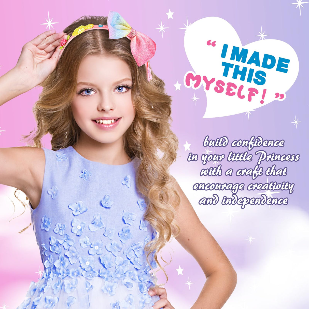 SYOKZEY Hair Accessories for Girls, Headband Making Kit,Toys Gifts for 3-12 Years Old Girls,Toys Age 6-8, Arts and Craft Kits, Birthday Presents DIY Christmas Basket Stuffers- 49 Pc SYOKZEY