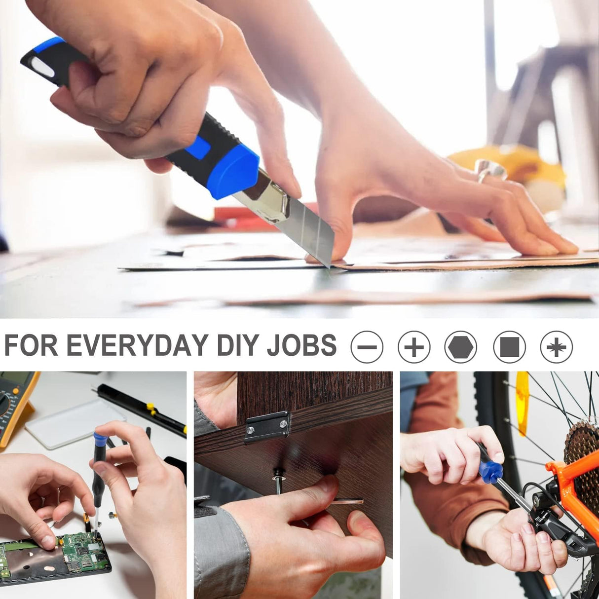 Prostormer 200-Piece Hand Tool Set, General Home and Auto Repair Tool Kit with Toolbox Storage Case for Mechanical Repair, DIY, Home Maintenance Prostormer