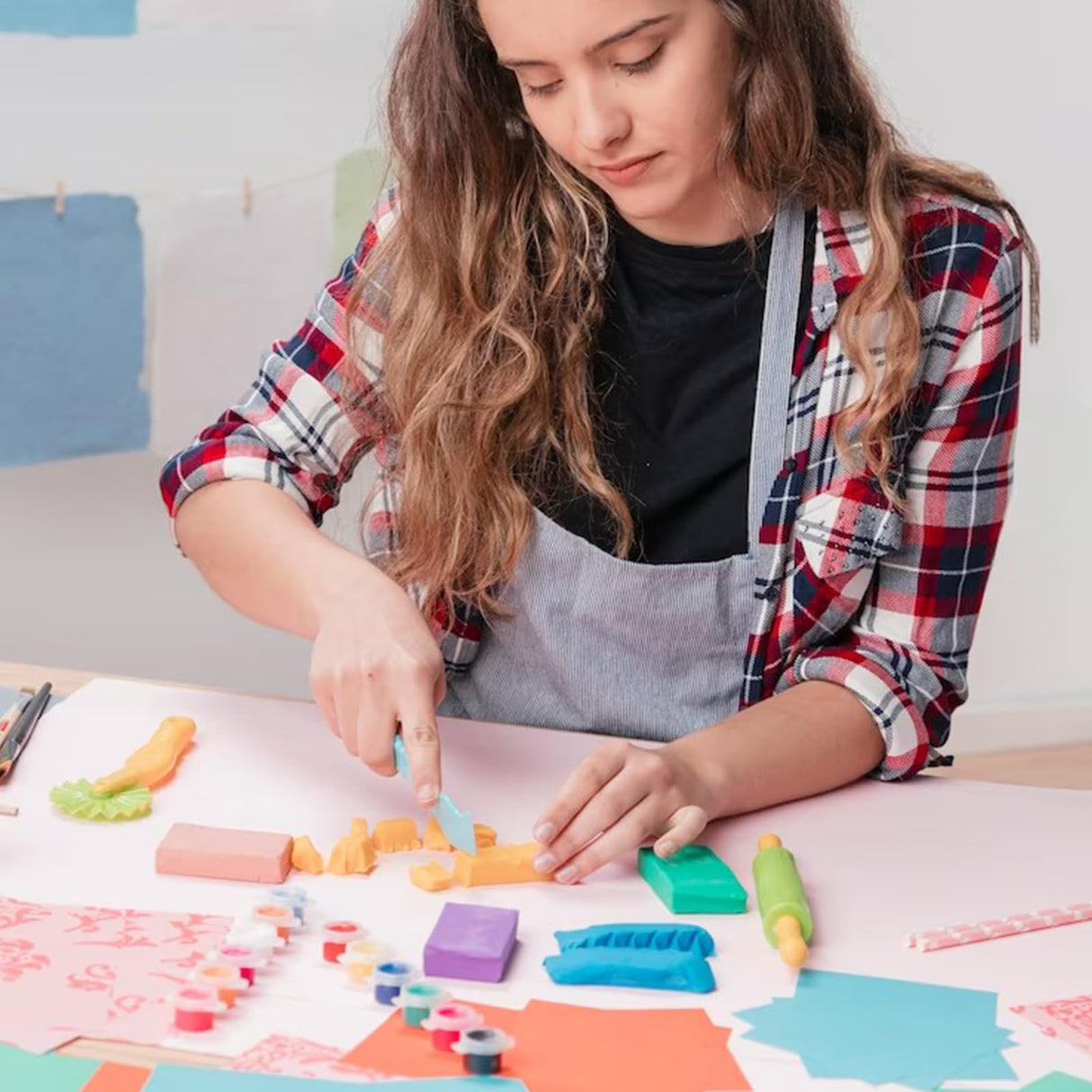 Playdough Tools 55 PCS Play Dough Tools Set for Kids, Play Dough Accessories Plastic Playdough Alphabet Numbers Shapes Cutters,Playdough Rollers,Dough Scissors iShyan