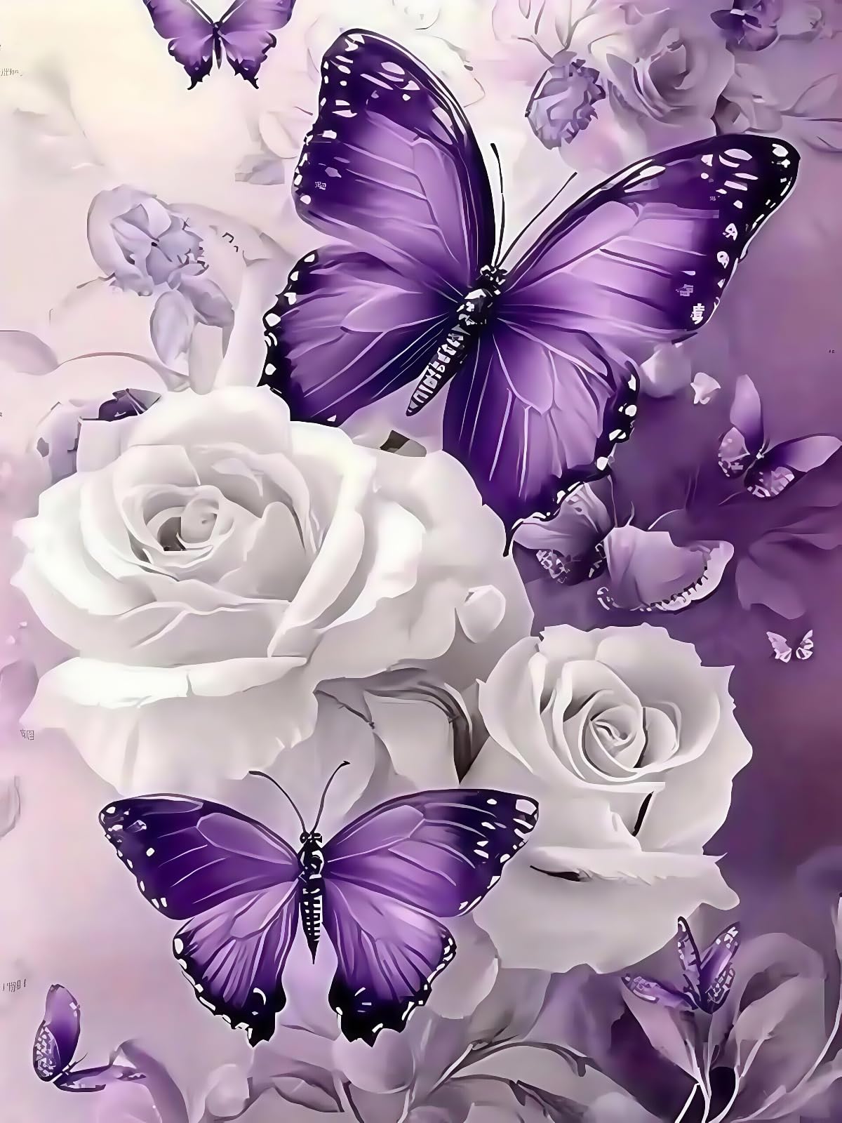 BYGFHLYW 5D Butterfly Diamond Art Kits for Adults, Butterfly Diamond Painting for Adults Beginner, DIY Full Drill Diamond Dot Gem Painting Gem Art kit for Home Wall Decor 12x16inch BYGFHLYW